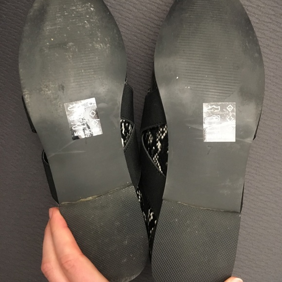 ASOS Snakeskin ๐ Pointy-Toe Oxford Flats Sz 9 - Picture 3 of 6